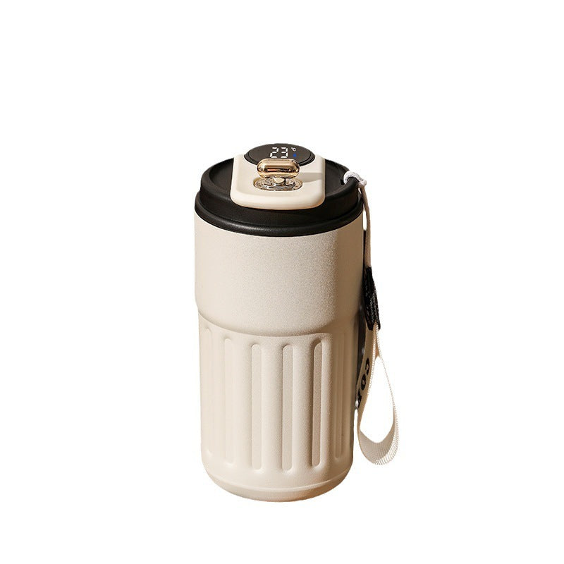 Smart Digital Thermal Bottle Portable Coffee Mug Stainless Steel Water Bottle In-Car Insulated Cup Keep Cold Vacuum Flasks 450ml - The Snarky Pirate