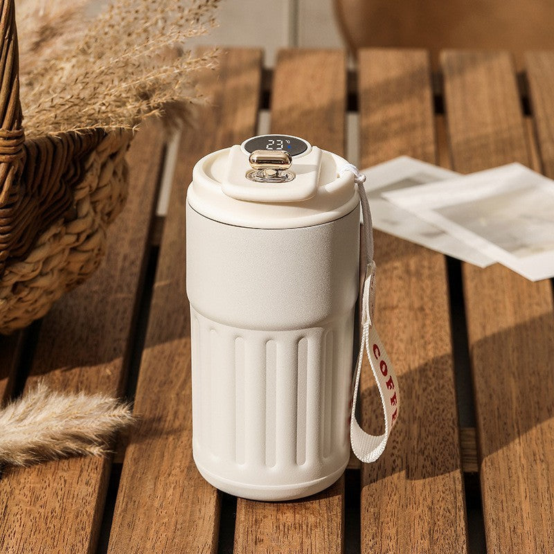Smart Digital Thermal Bottle Portable Coffee Mug Stainless Steel Water Bottle In-Car Insulated Cup Keep Cold Vacuum Flasks 450ml - The Snarky Pirate