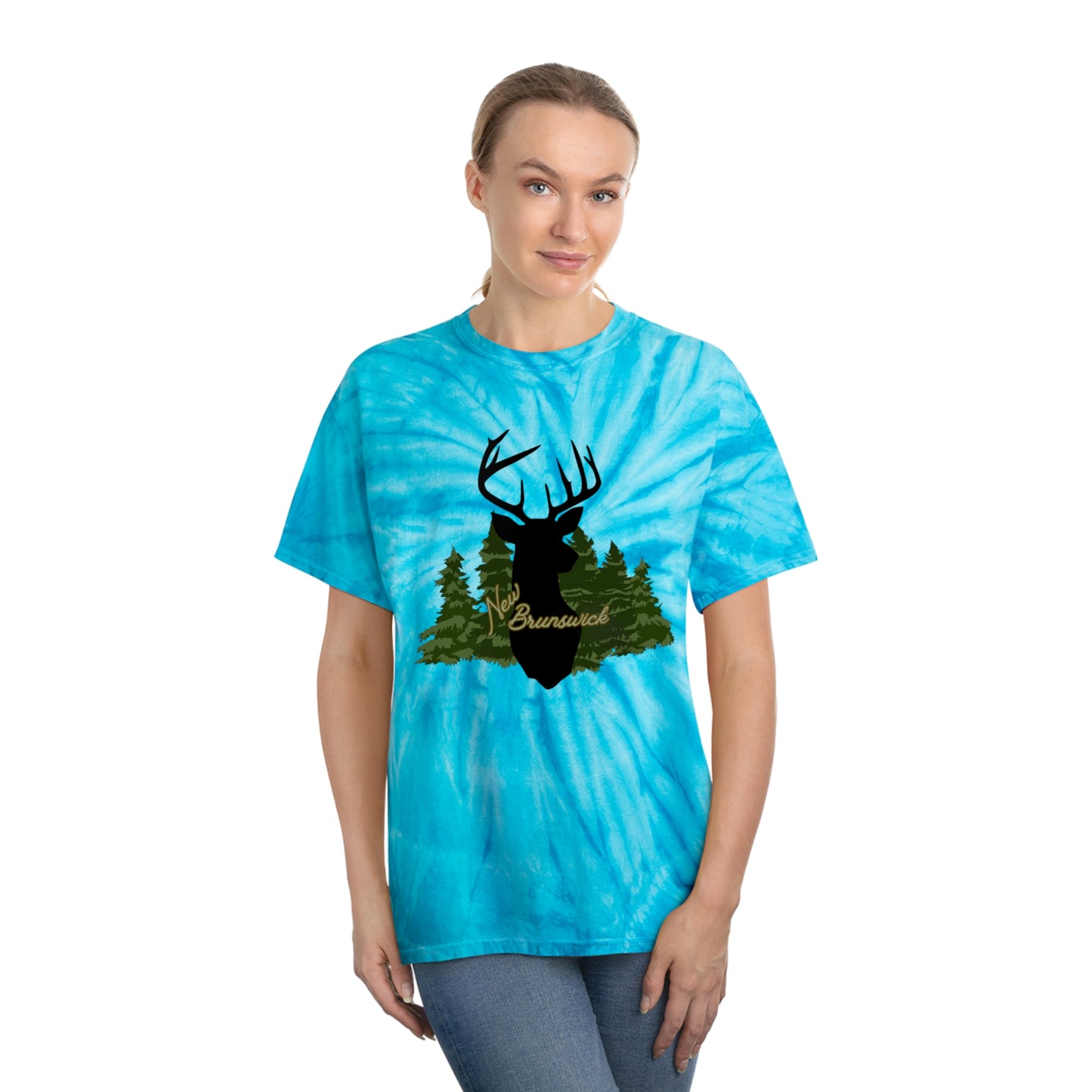Tie-Dye New Brunswick Forest Deer T Shirt - The Snarky Pirate