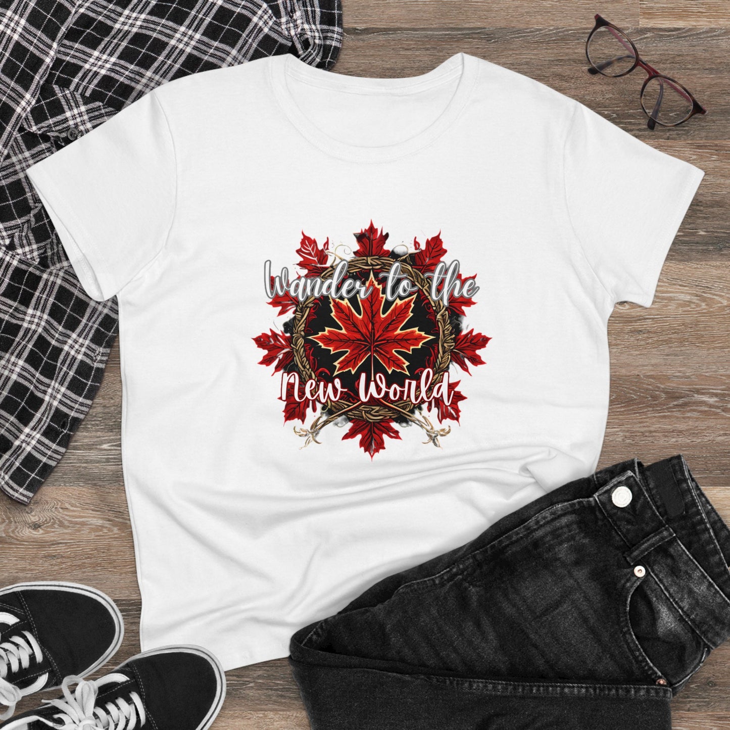 Women's wander to the new world Cotton Tee - The Snarky Pirate