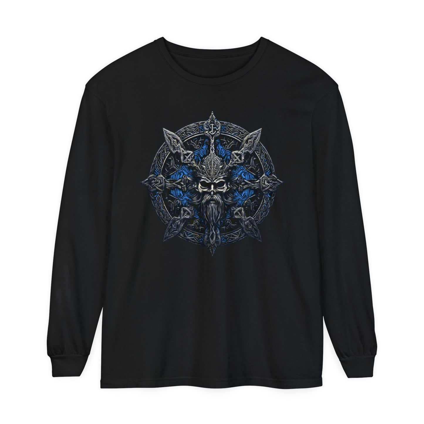 Blue Viking Long Sleeve T-Shirt - The Snarky Pirate