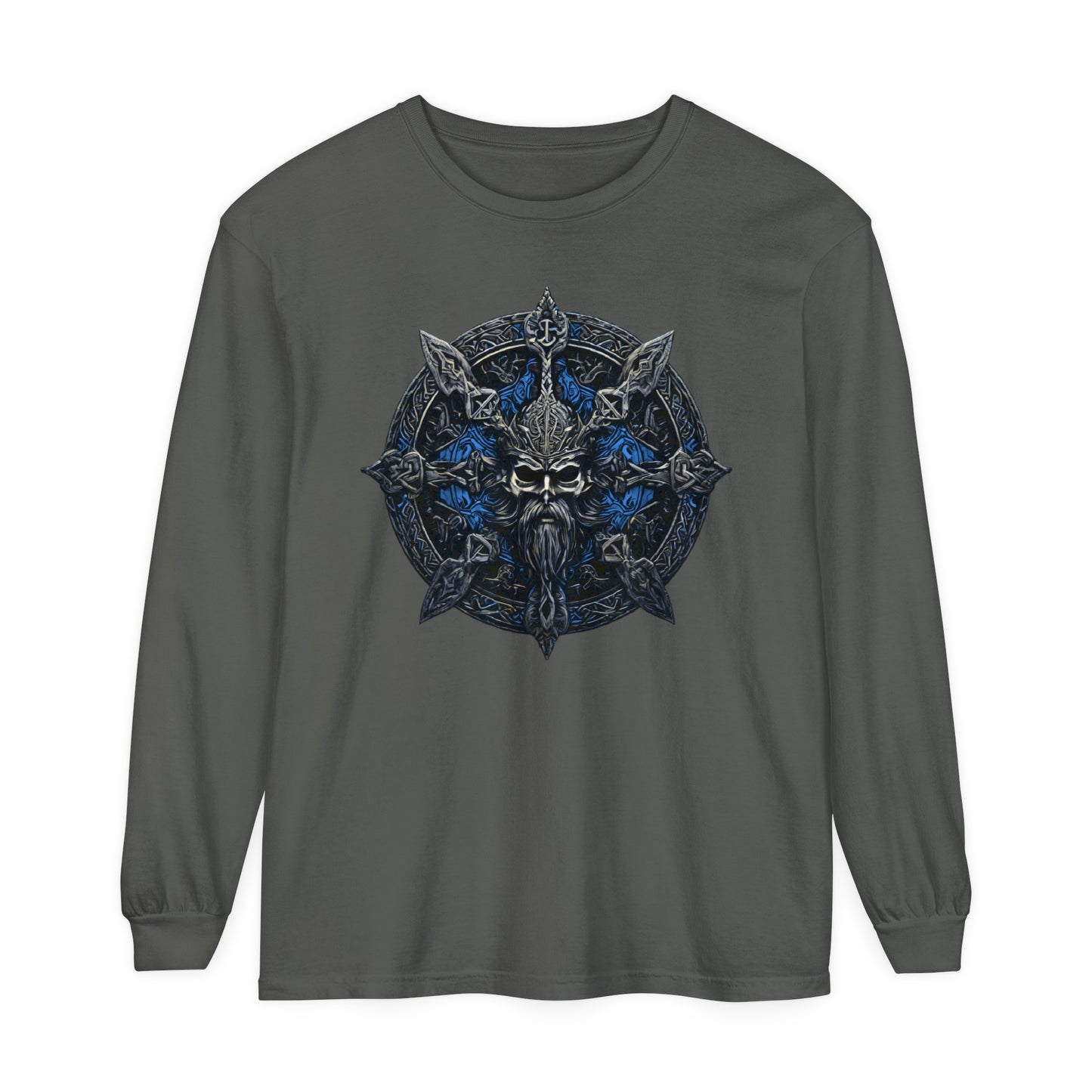 Blue Viking Long Sleeve T-Shirt - The Snarky Pirate