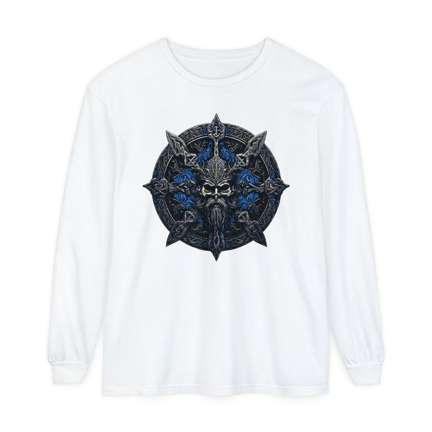 Blue Viking Long Sleeve T-Shirt - The Snarky Pirate