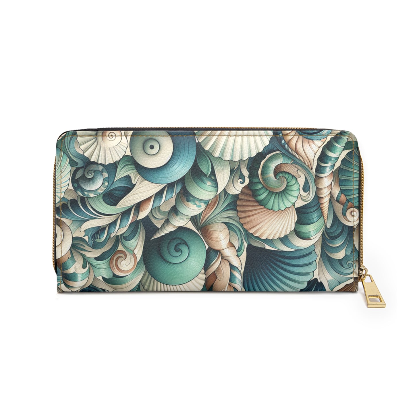 Zipper Wallet - Abstract Sea Shell Pattern - The Snarky Pirate