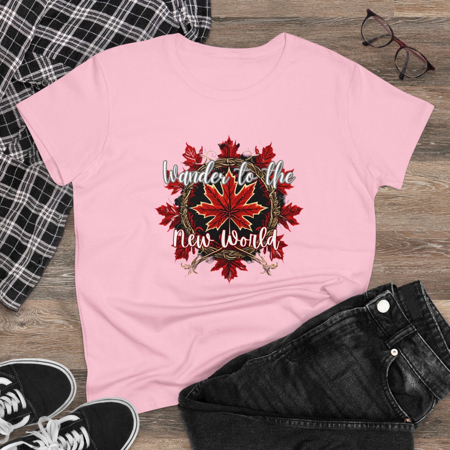 Women's wander to the new world Cotton Tee - The Snarky Pirate