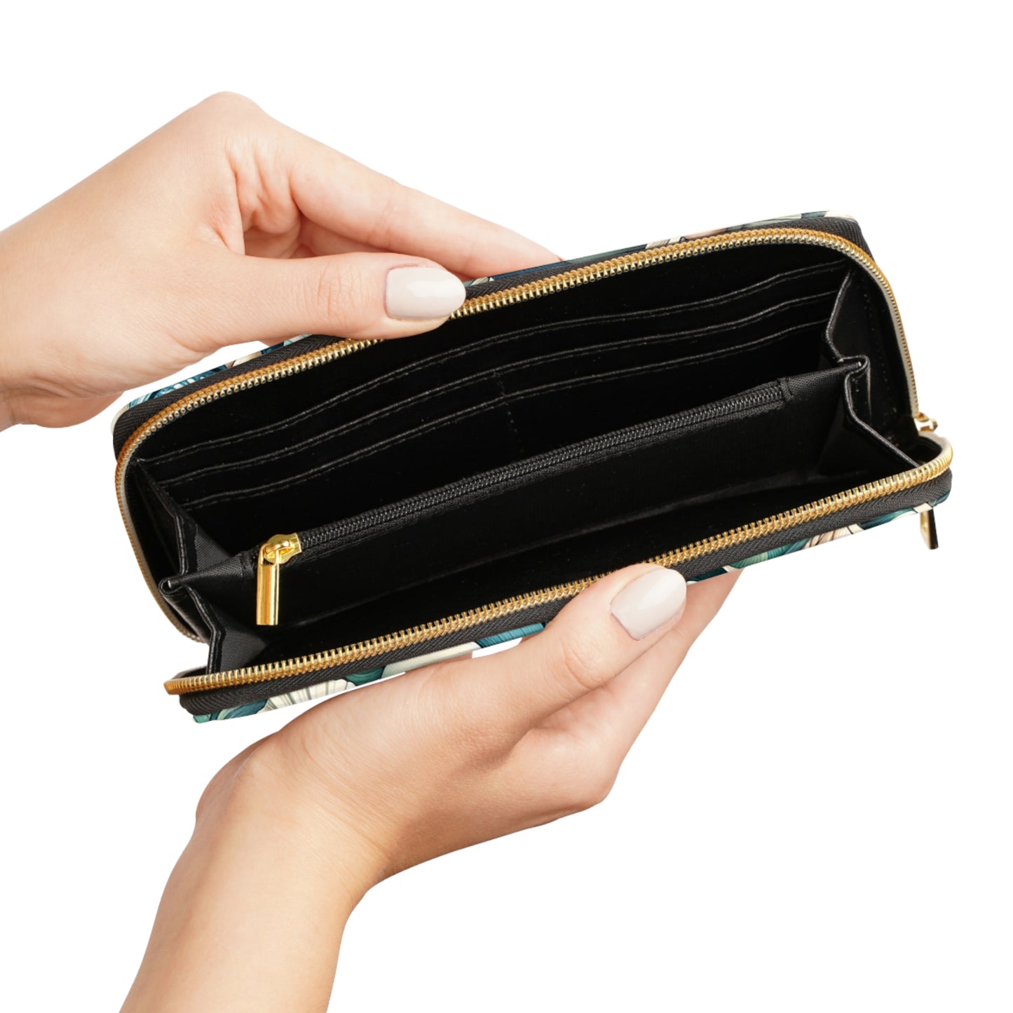 Zipper Wallet - Abstract Sea Shell Pattern - The Snarky Pirate