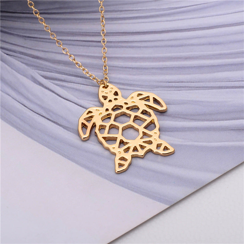 Geometric Turtle Necklace - The Snarky Pirate