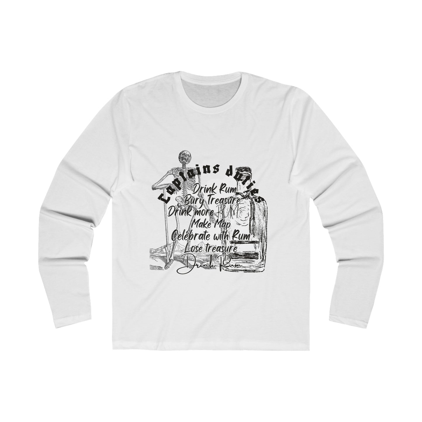 Men's Long Sleeve Captain's Duties Shirt - The Snarky Pirate