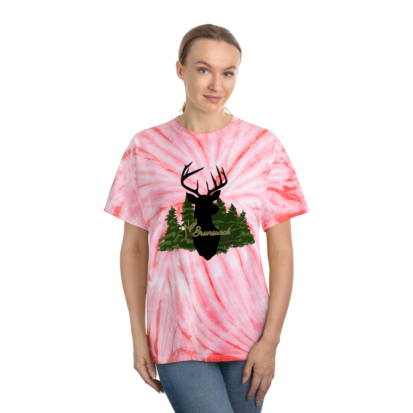 Tie-Dye New Brunswick Forest Deer T Shirt - The Snarky Pirate