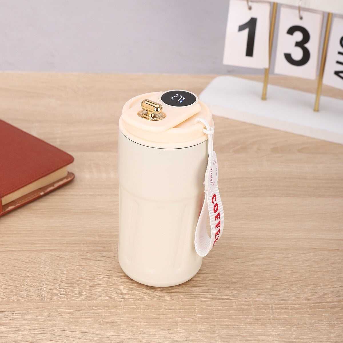 Smart Digital Thermal Bottle Portable Coffee Mug Stainless Steel Water Bottle In-Car Insulated Cup Keep Cold Vacuum Flasks 450ml - The Snarky Pirate