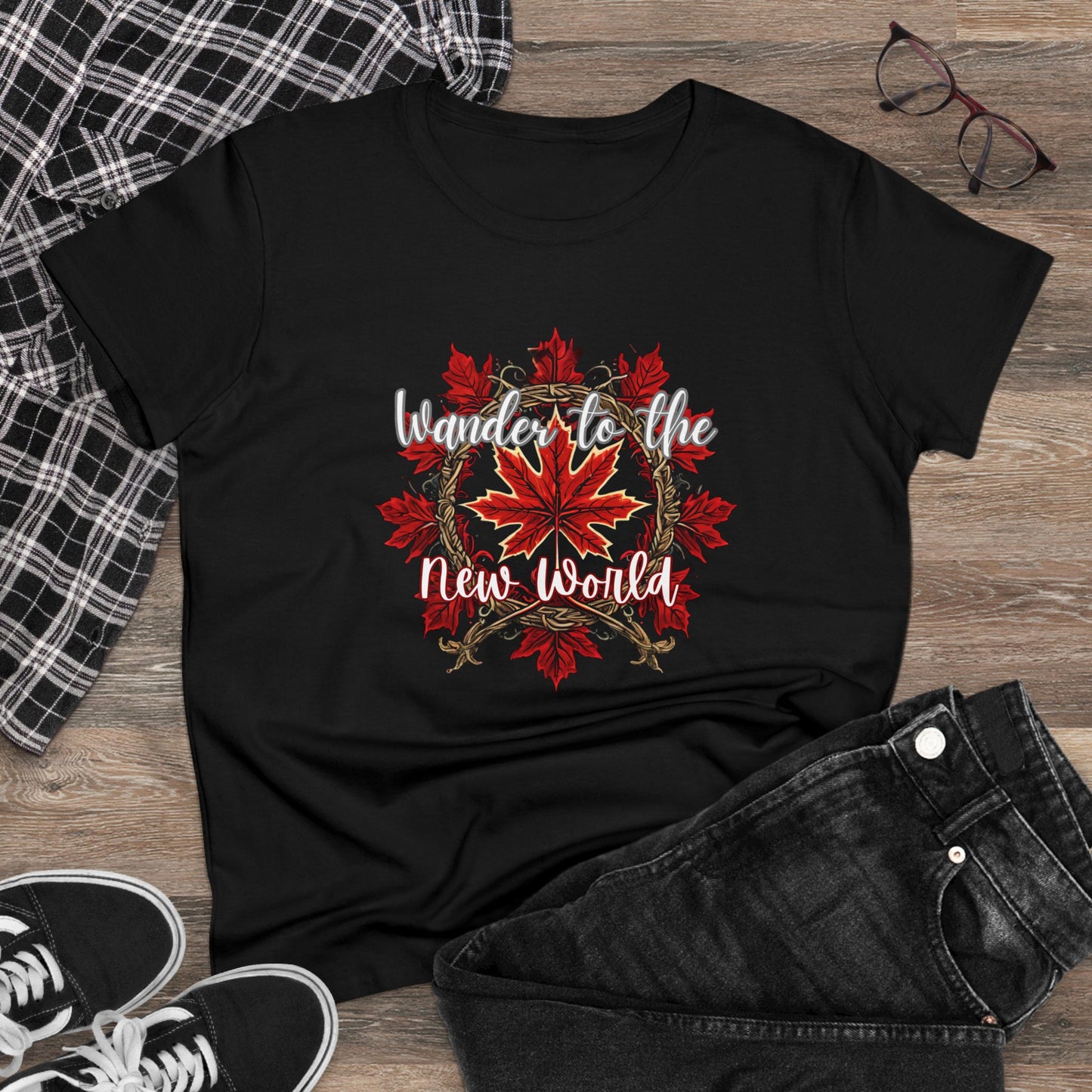 Women's wander to the new world Cotton Tee - The Snarky Pirate