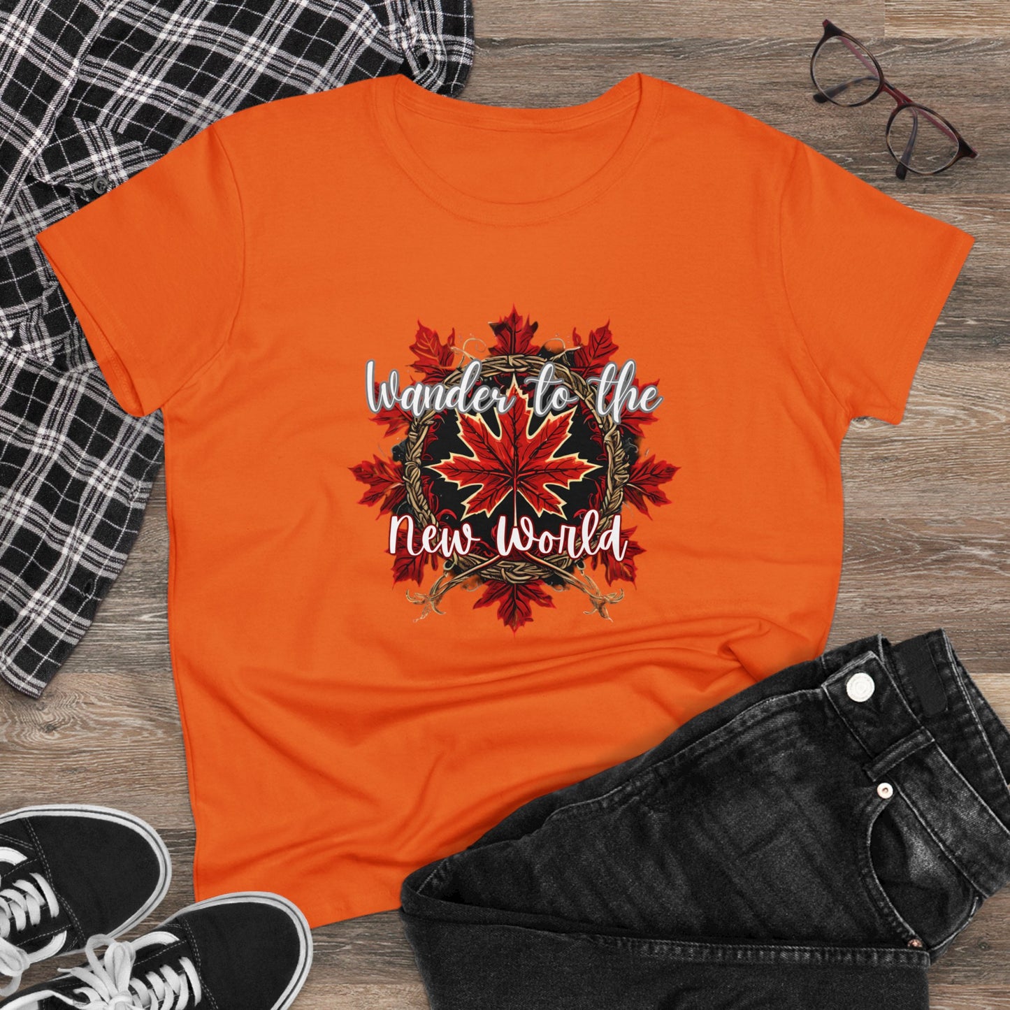 Women's wander to the new world Cotton Tee - The Snarky Pirate