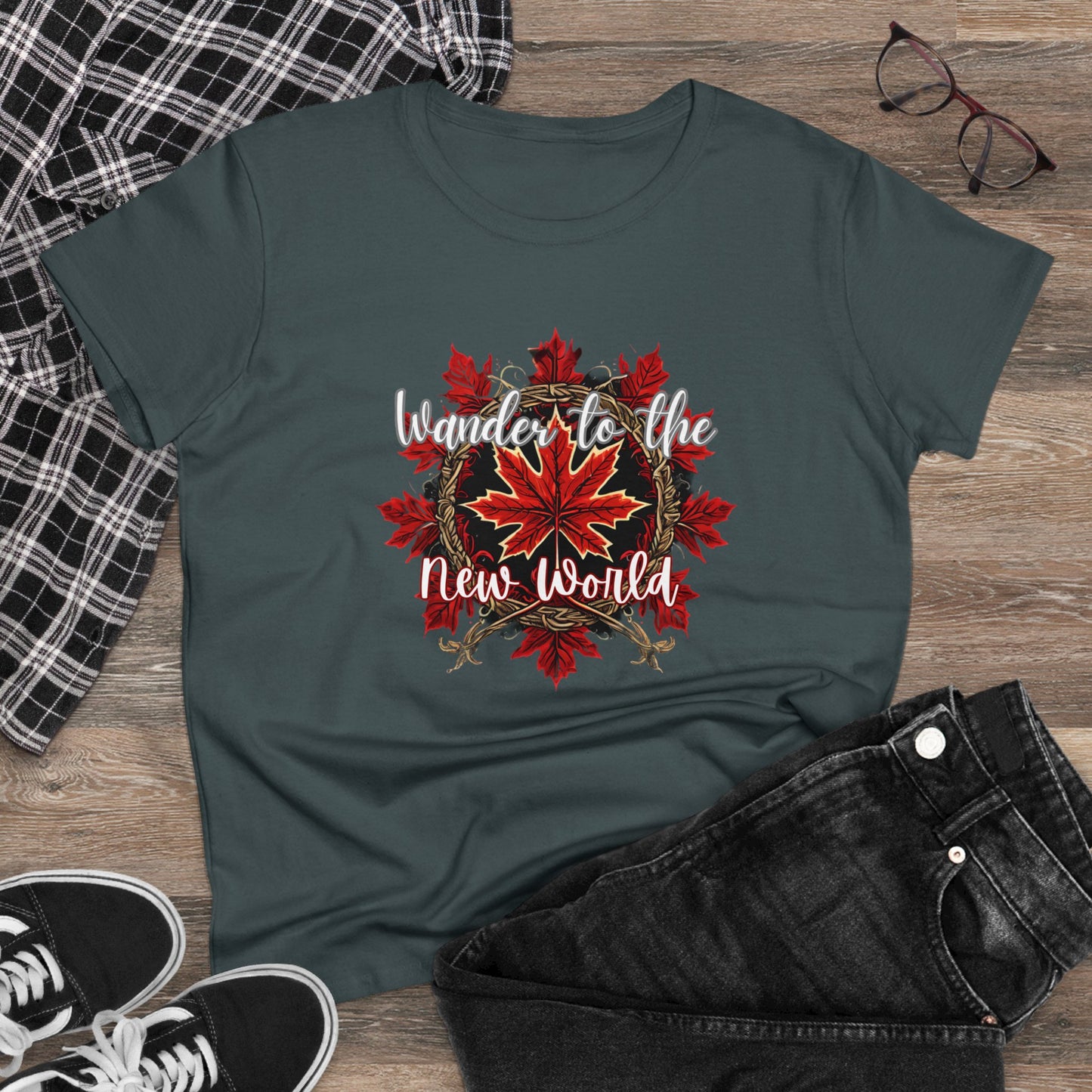 Women's wander to the new world Cotton Tee - The Snarky Pirate