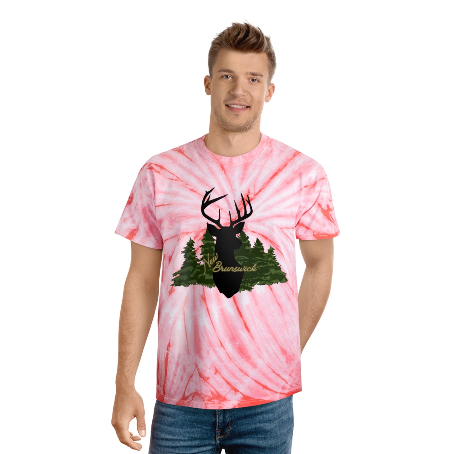 Tie-Dye New Brunswick Forest Deer T Shirt - The Snarky Pirate