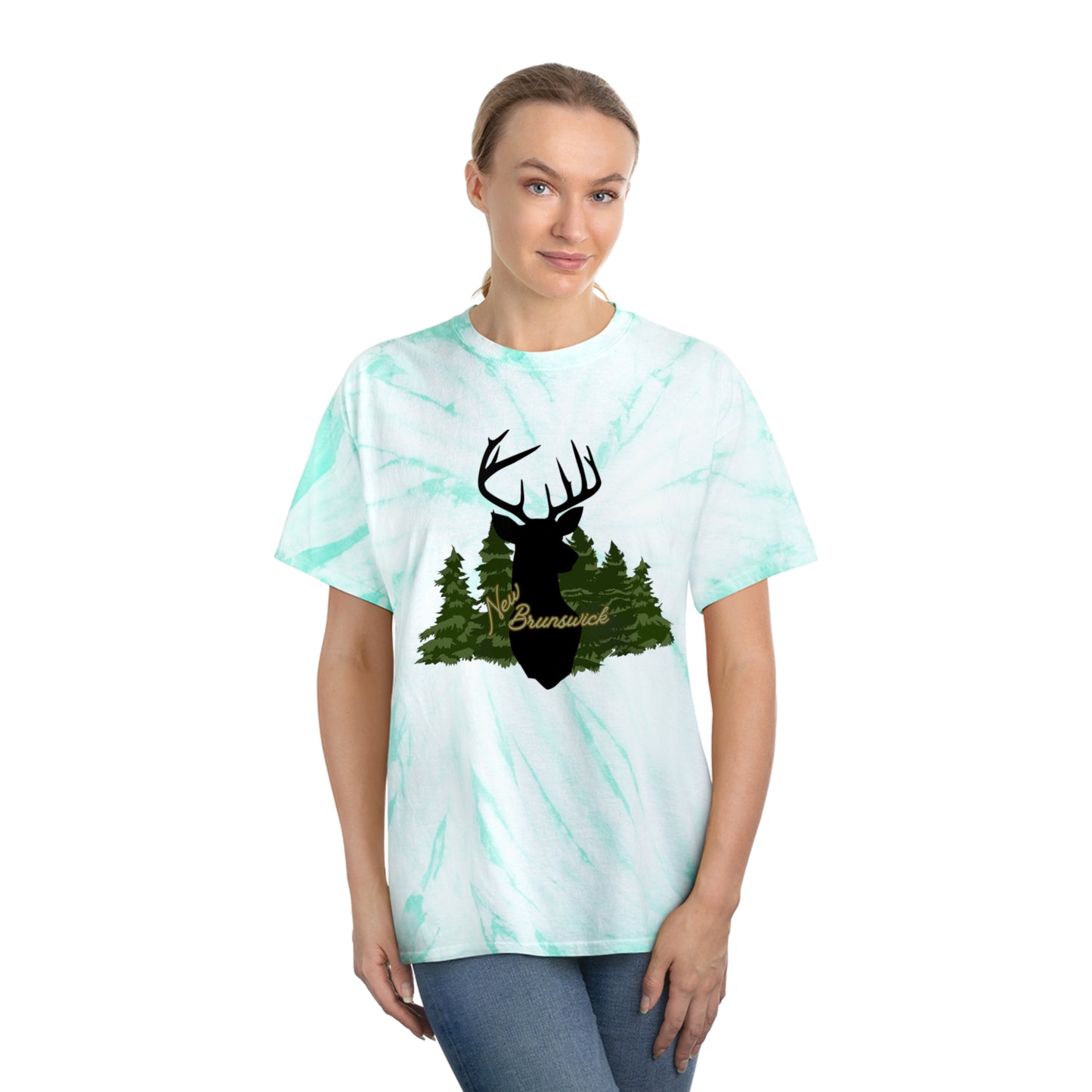 Tie-Dye New Brunswick Forest Deer T Shirt - The Snarky Pirate