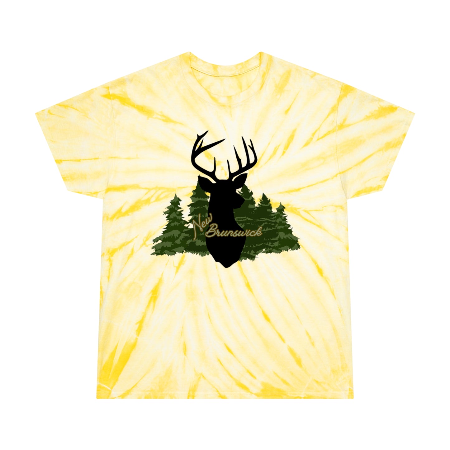Tie-Dye New Brunswick Forest Deer T Shirt - The Snarky Pirate