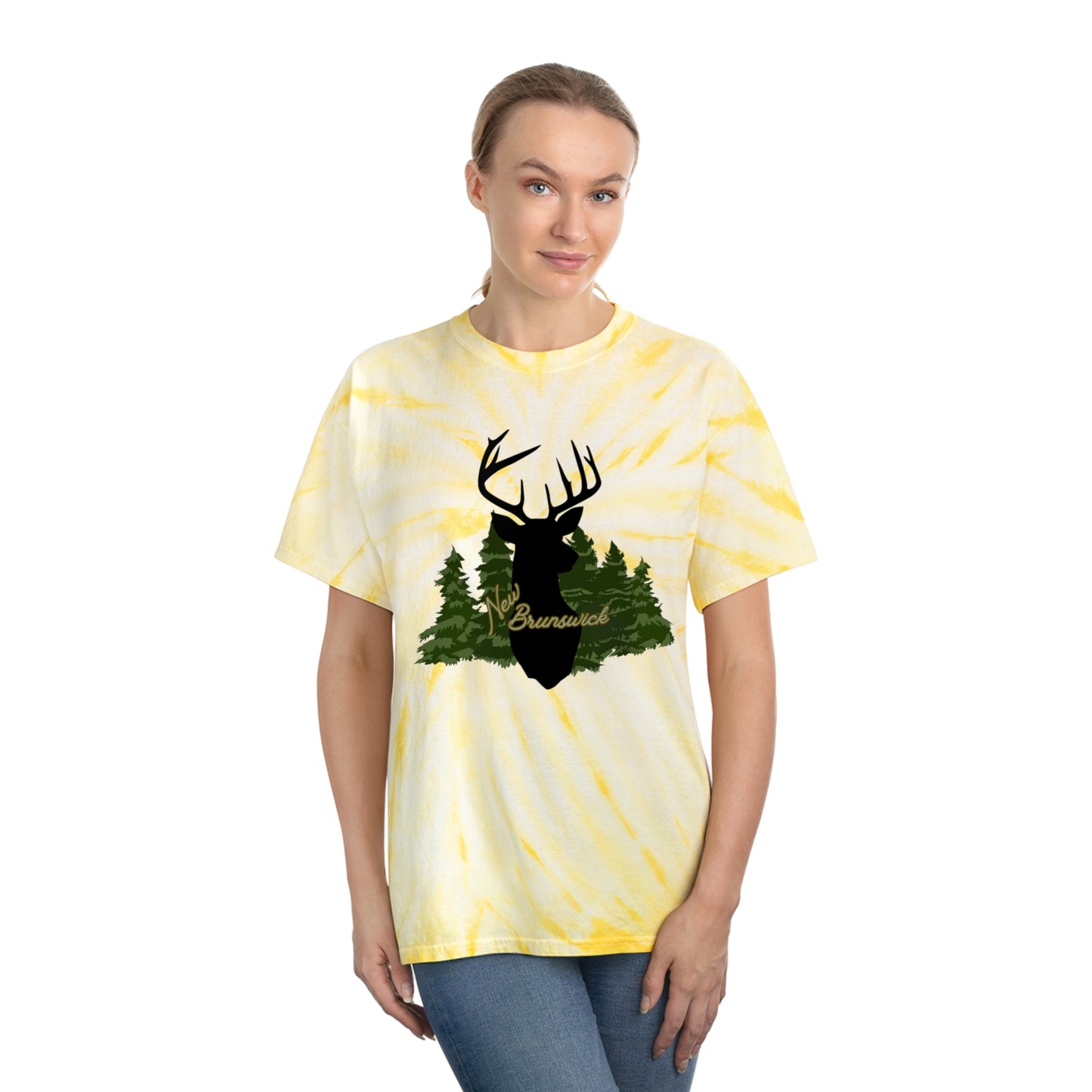 Tie-Dye New Brunswick Forest Deer T Shirt - The Snarky Pirate