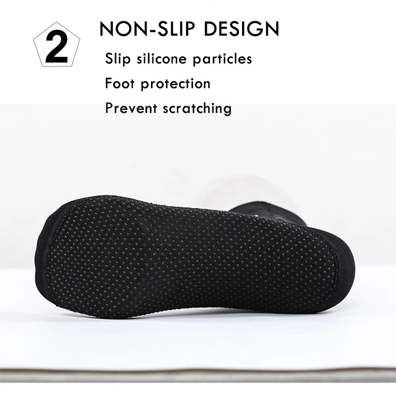 1 Pair New 3mm Neoprene Diving Socks Non-slip Adult Warm Patchwork Wetsuit Shoes Diving Surfing
