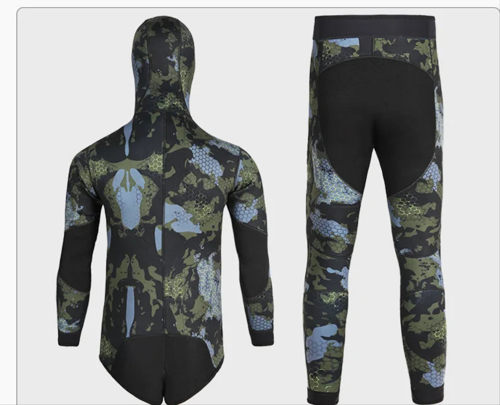 3mm Neoprene Camo Wetsuits - Perfect for Diving, Spearfishing, and Water Sports
