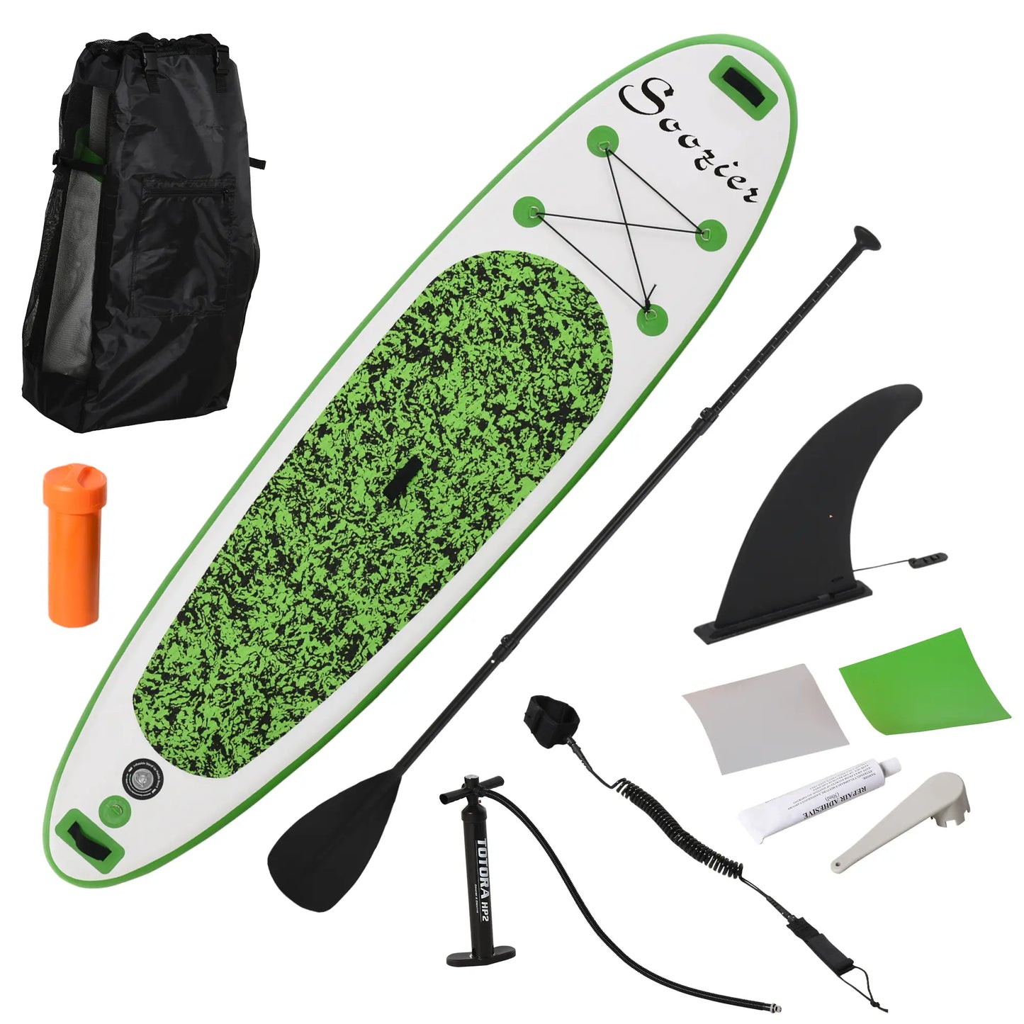 Soozier Inflatable Stand Up Paddle Board 10'30" - Lightweight & Foldable