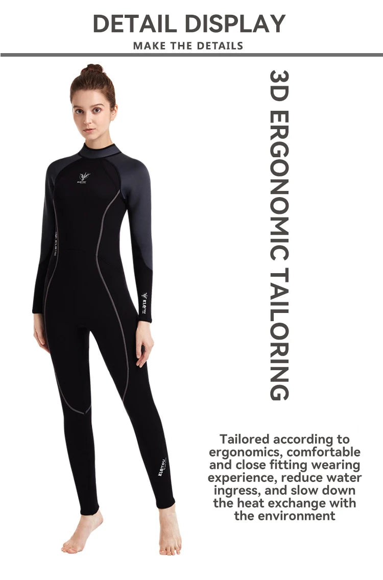 Women 3MM Neoprene Wetsuit