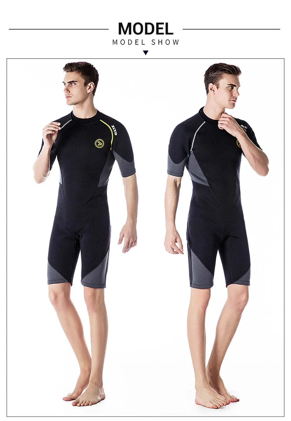 1.5mm Long Wetsuit Men Neoprene Material Warm Diving Suit Outdoor Swimming Kayaking Surfing Wetsuit