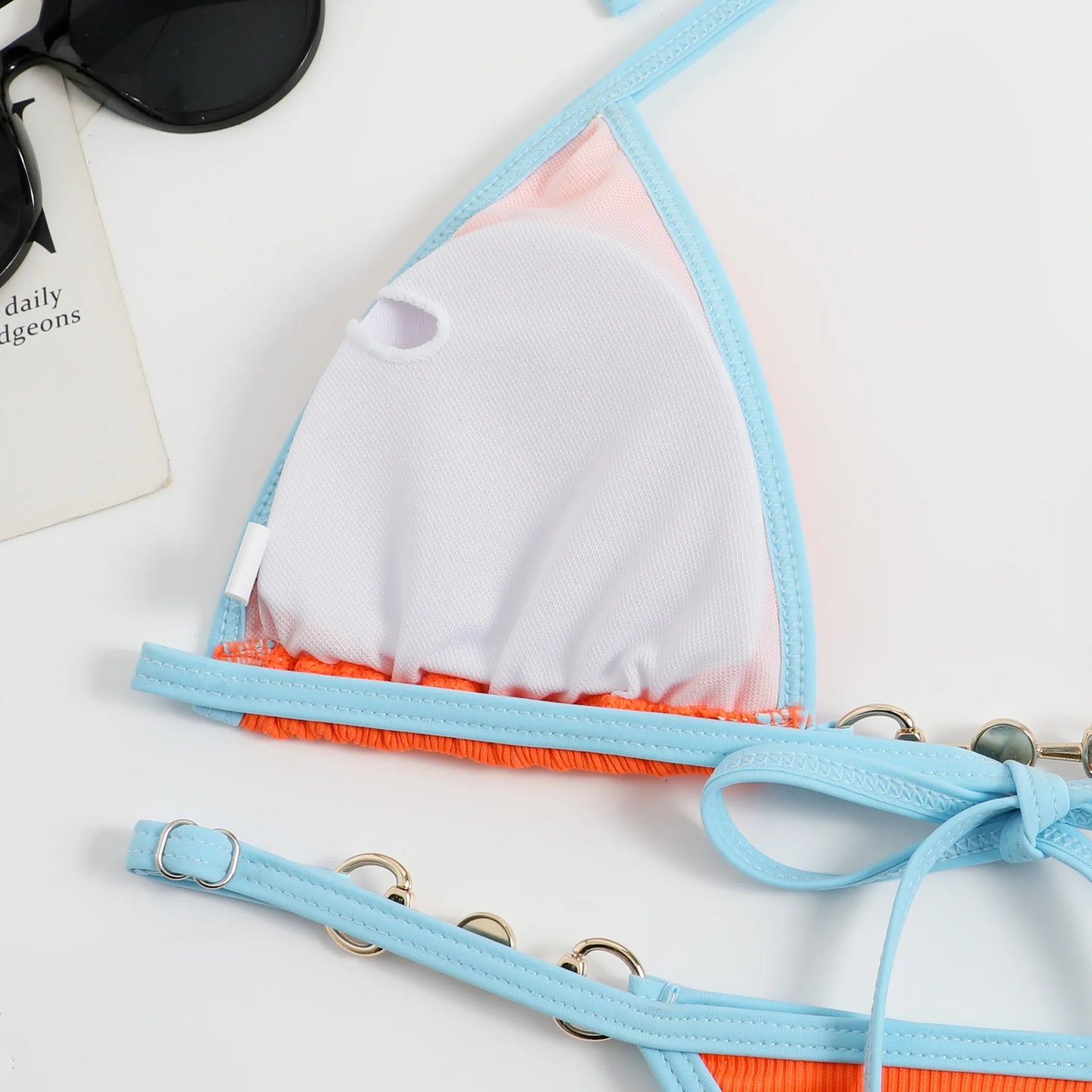 Micro mini string bikinis set- High waist thong