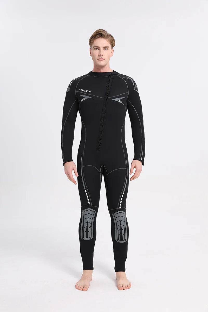 Men's 5MM Wetsuit with Silk-like Fleece Lining - Ideal for Scuba Diving