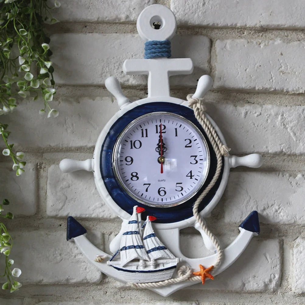 Nautical Anchor Wall Clock - Stylish and Functional