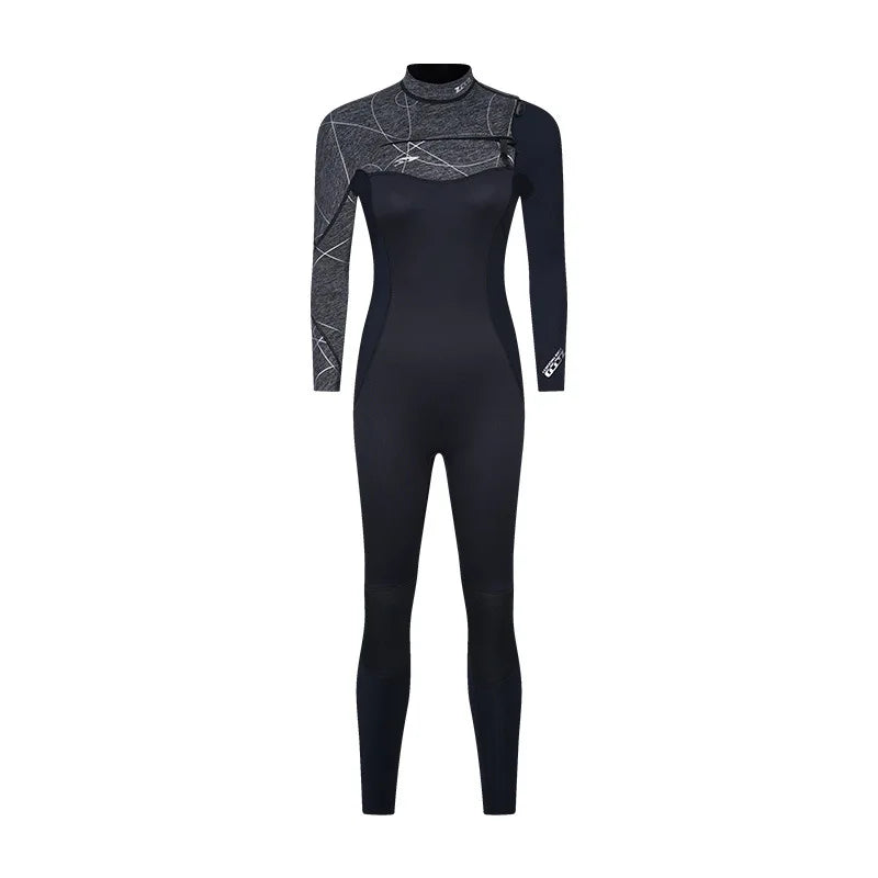 Womens- 3mm Premium Neoprene Wetsuit- Grey