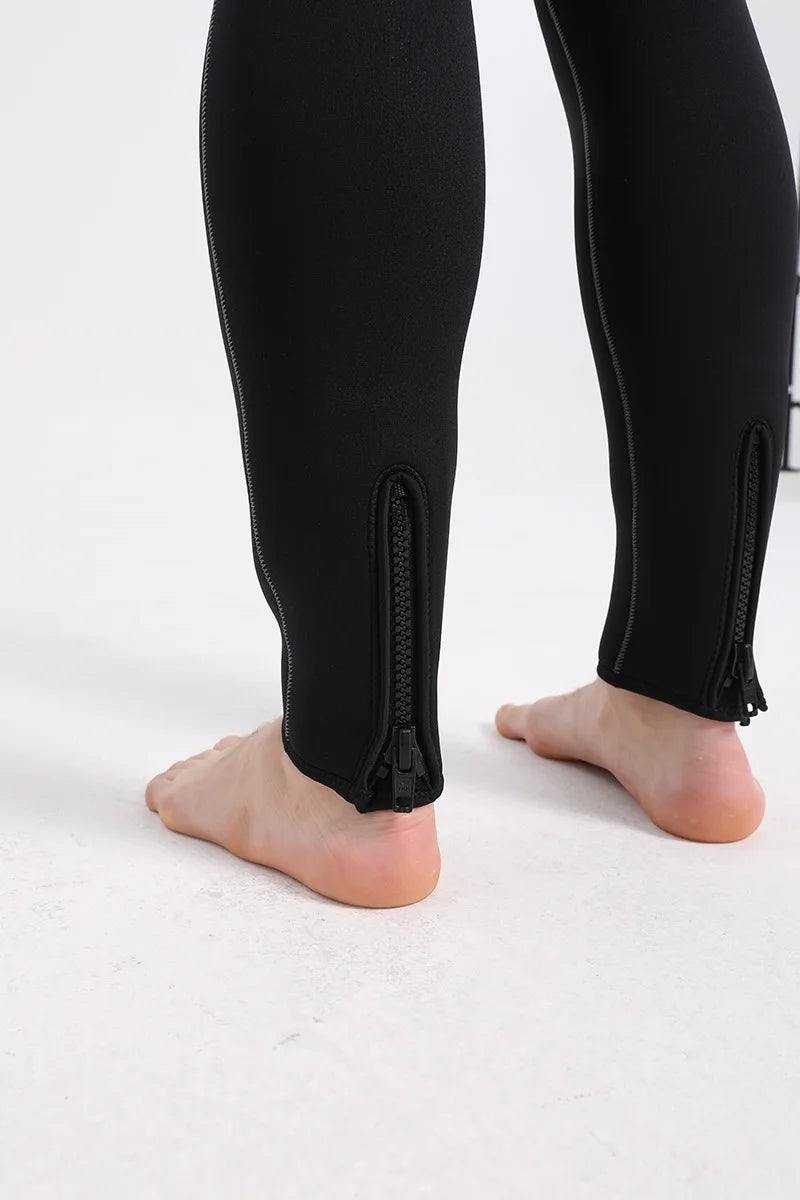 Men's 5MM Wetsuit with Silk-like Fleece Lining - Ideal for Scuba Diving
