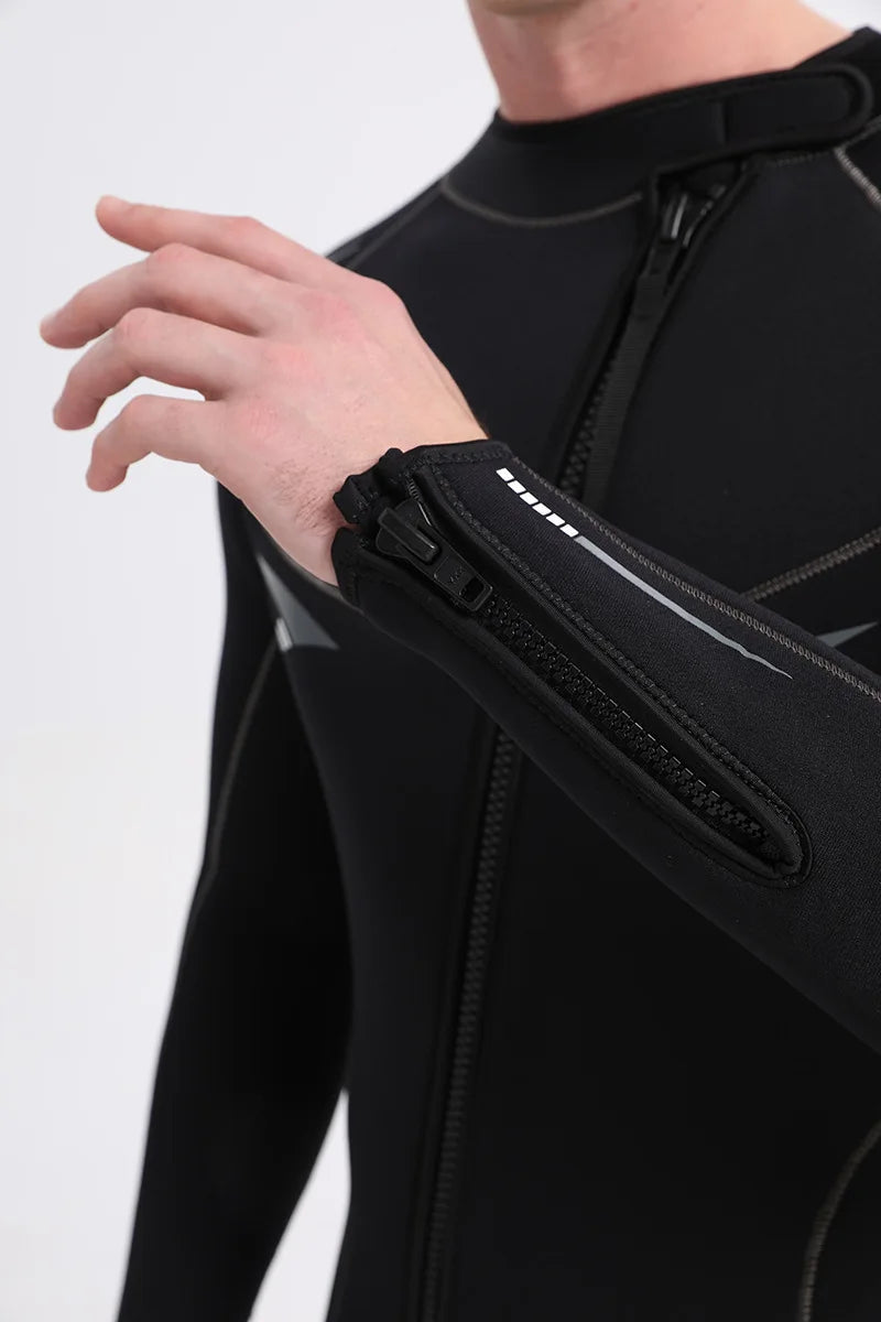 Men's 5MM Wetsuit with Silk-like Fleece Lining - Ideal for Scuba Diving