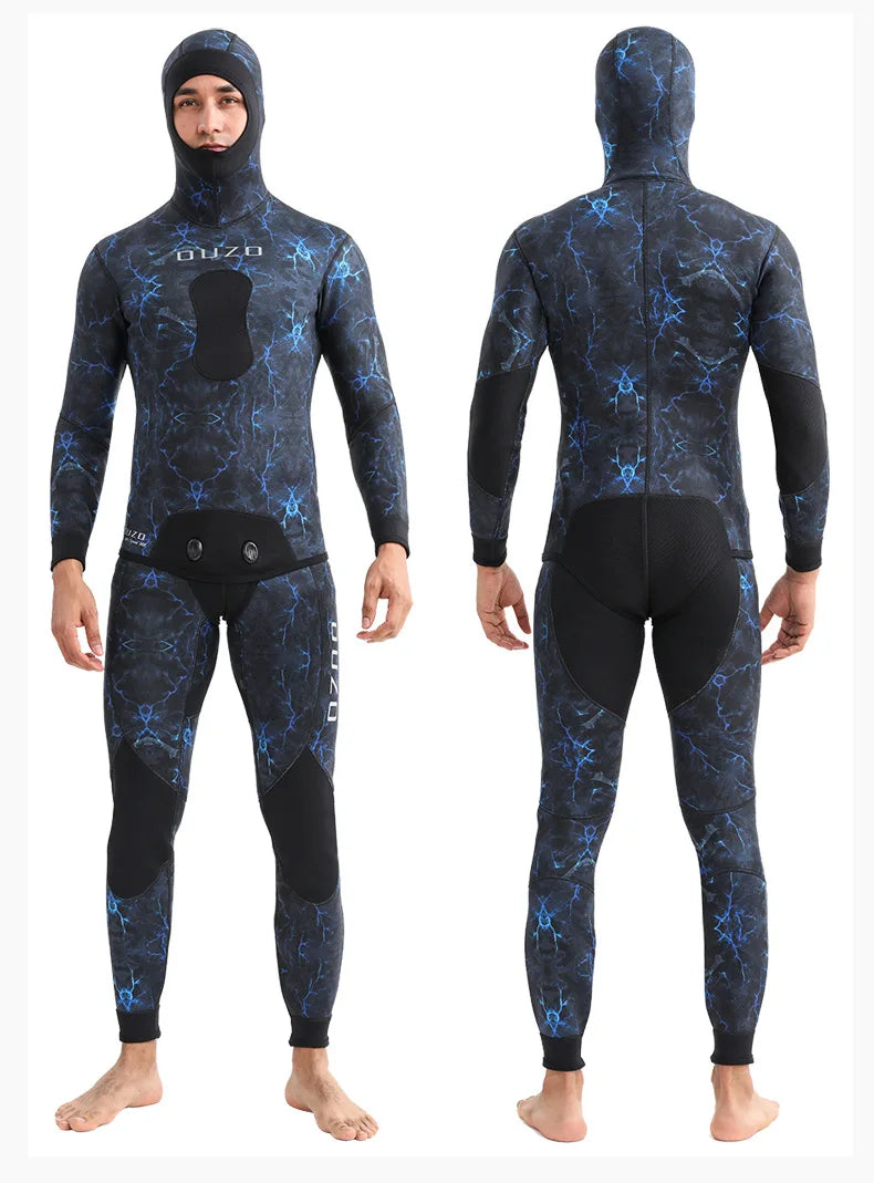 3mm Neoprene Camo Wetsuits - Perfect for Diving, Spearfishing, and Water Sports