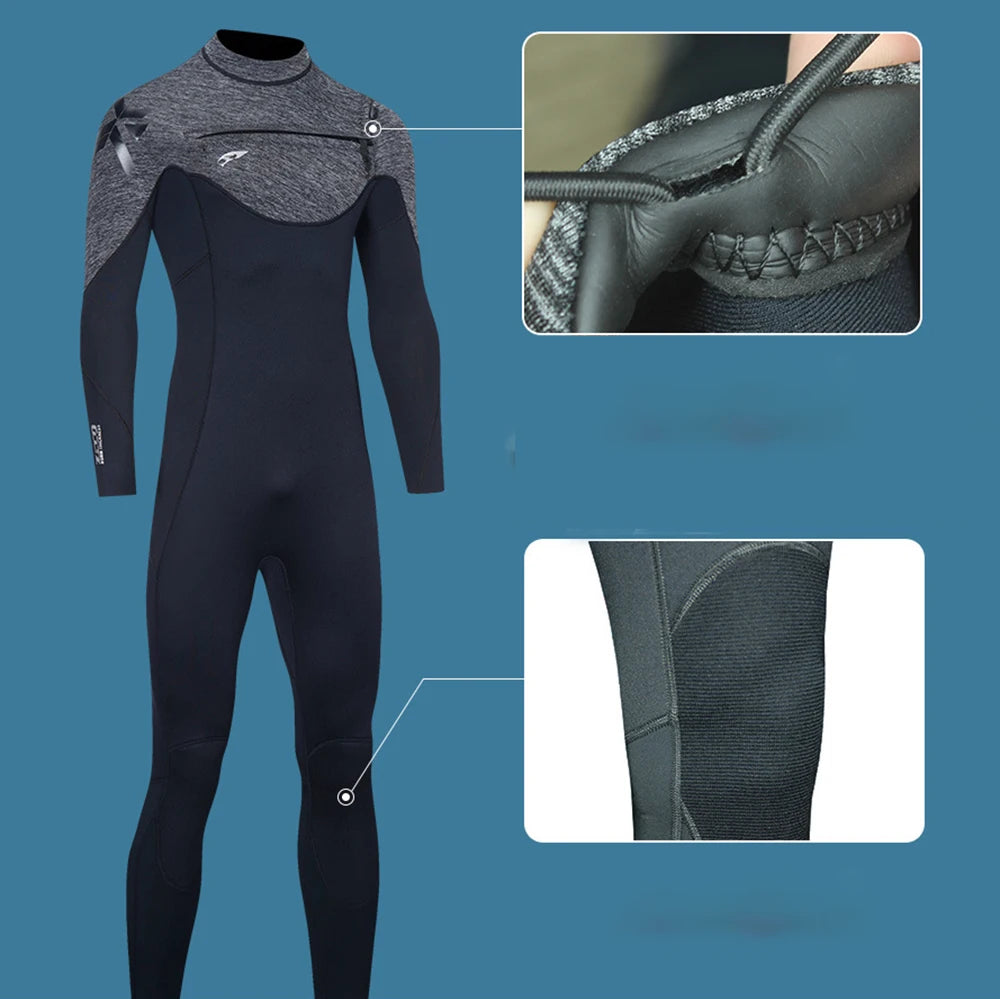 Womens- 3mm Premium Neoprene Wetsuit- Grey