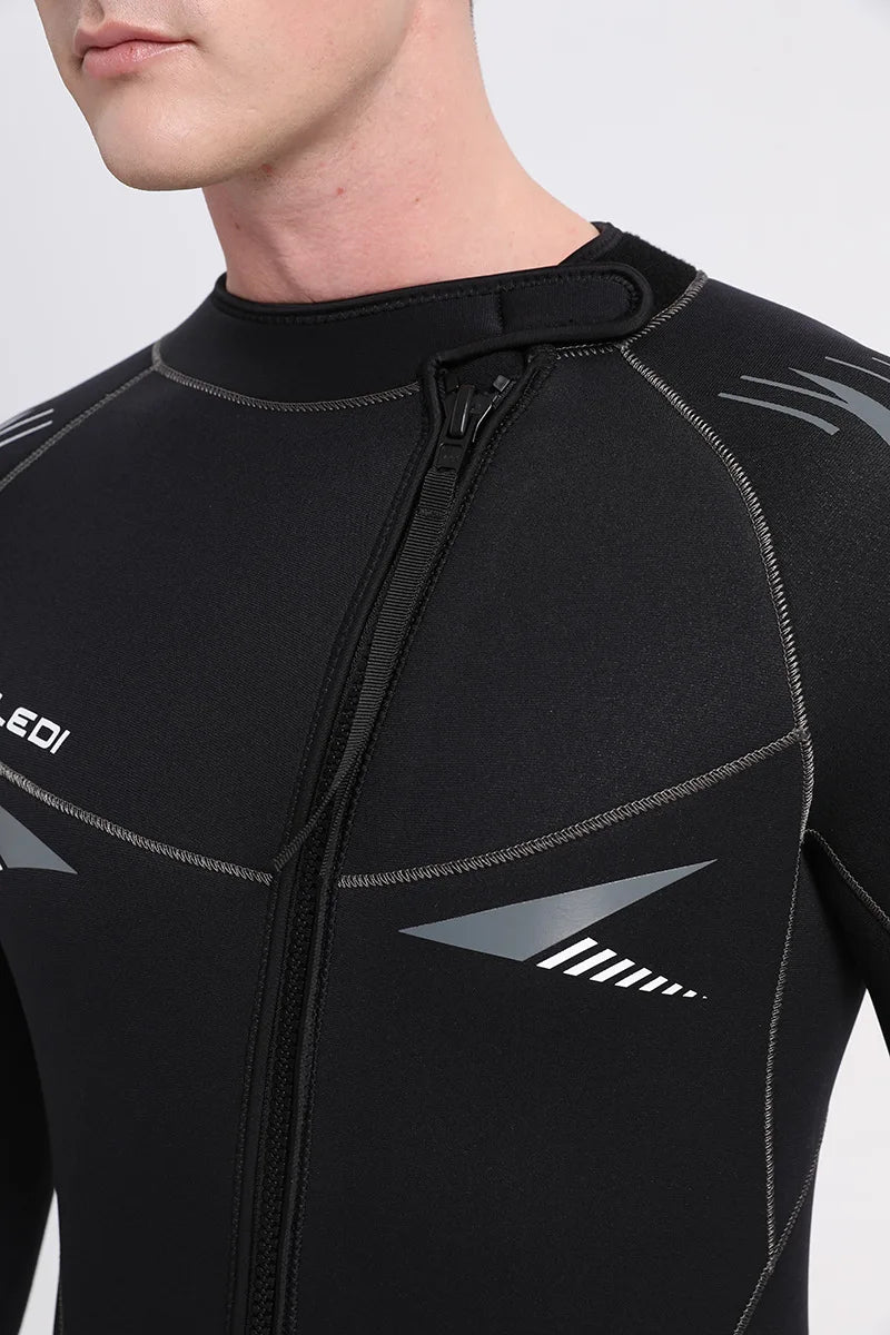 Men's 5MM Wetsuit with Silk-like Fleece Lining - Ideal for Scuba Diving