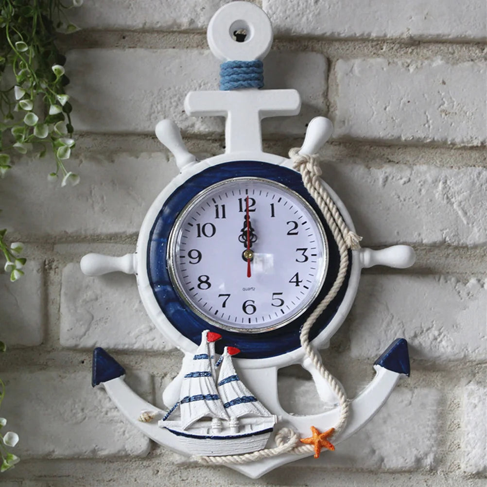 Nautical Anchor Wall Clock - Stylish and Functional
