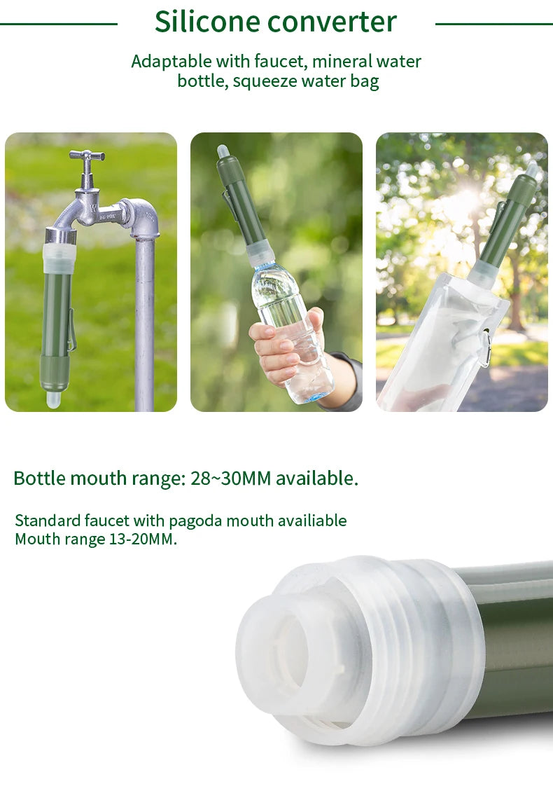 Personal Water Purifier - 4000L, Side/Back Flush, River/Lake Safe