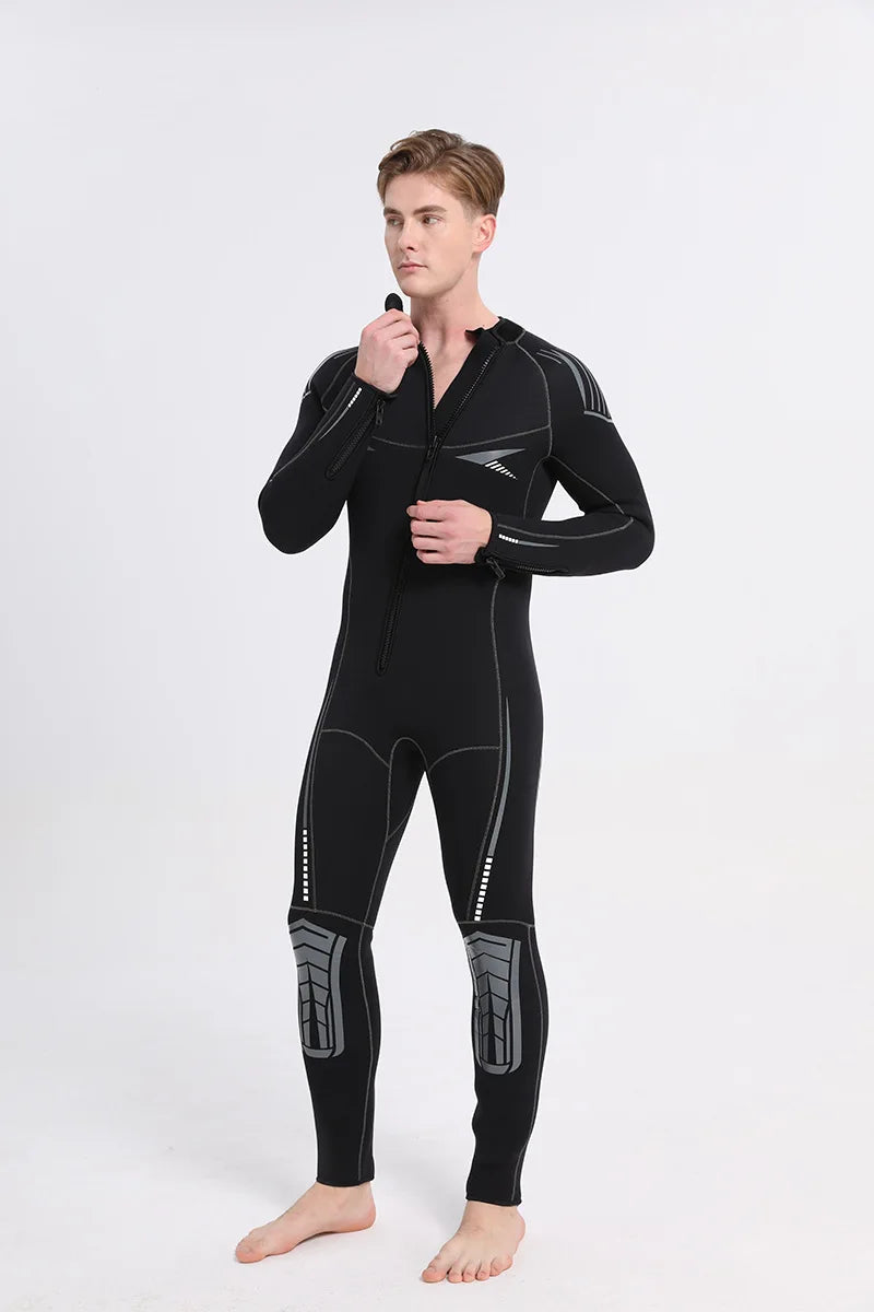 Men's 5MM Wetsuit with Silk-like Fleece Lining - Ideal for Scuba Diving