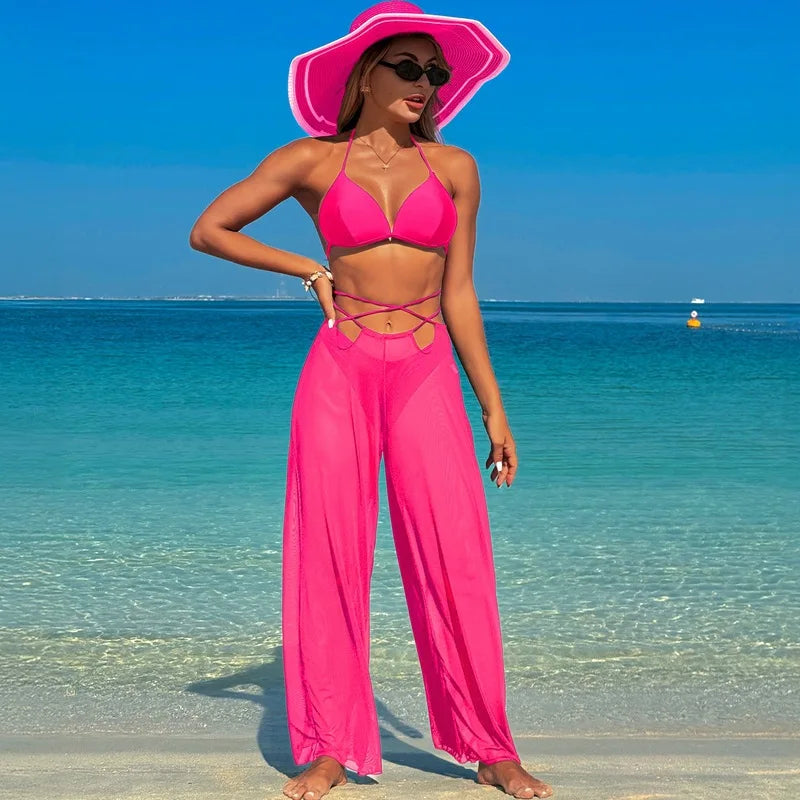 Designer Pink Bikini Set