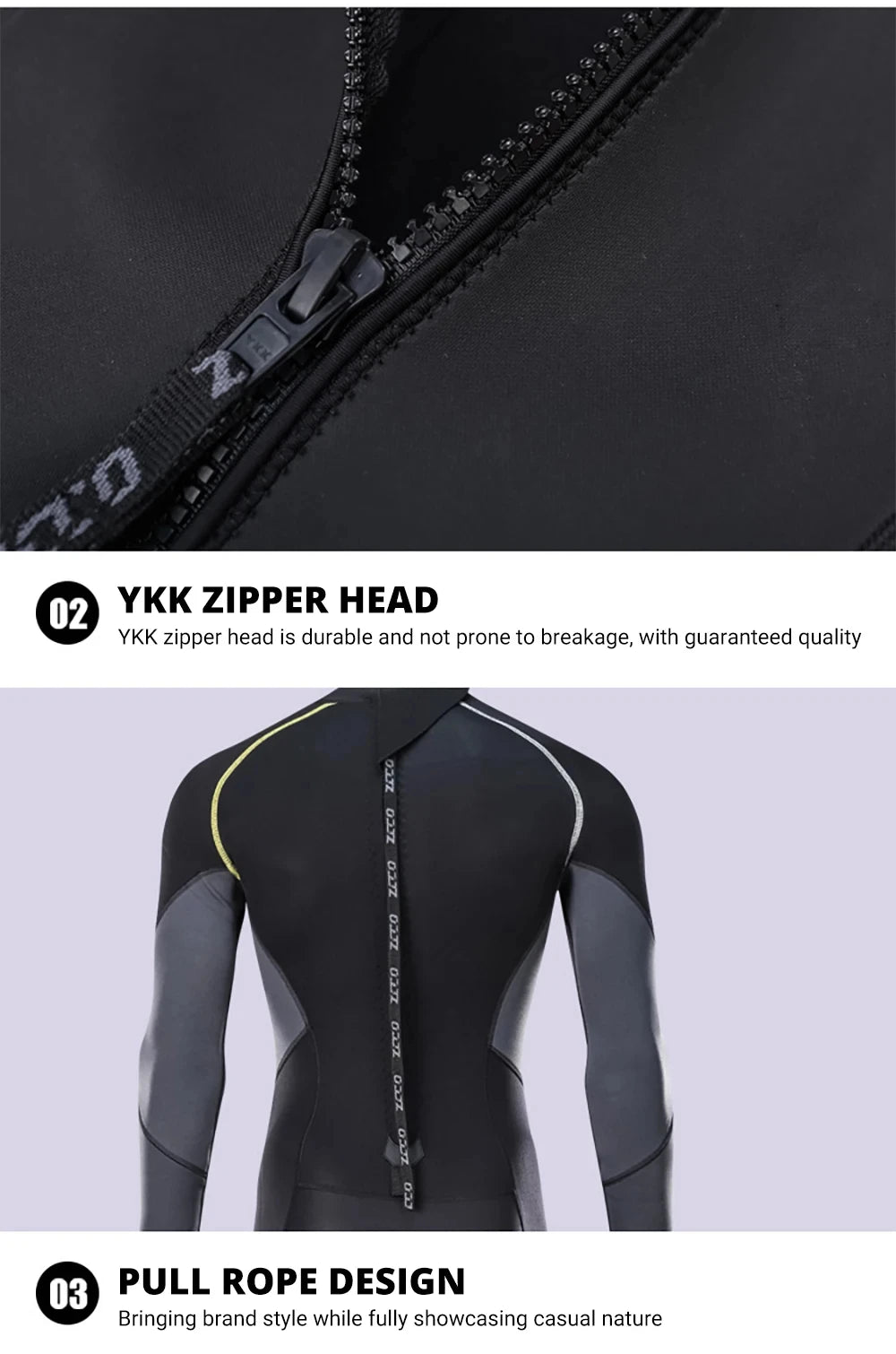 1.5mm Long Wetsuit Men Neoprene Material Warm Diving Suit Outdoor Swimming Kayaking Surfing Wetsuit