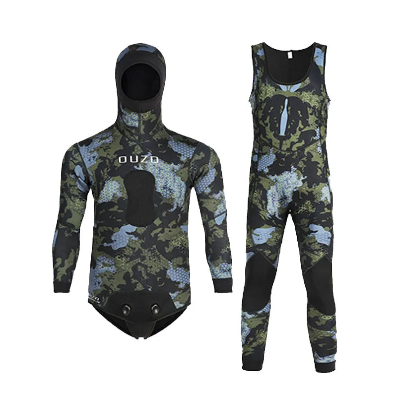 3mm Neoprene Camo Wetsuits - Perfect for Diving, Spearfishing, and Water Sports