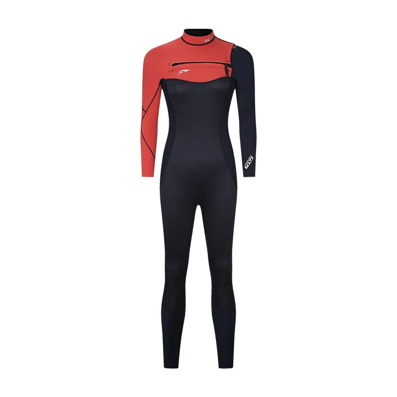 Womens 3mm Premium Neoprene Wetsuit- Red