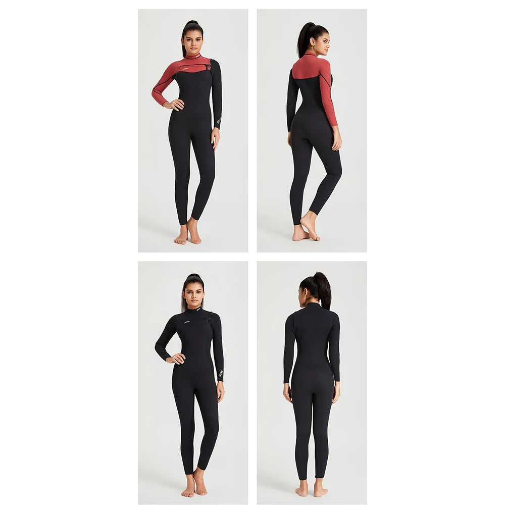 Womens- 3mm Premium Neoprene Wetsuit- Grey