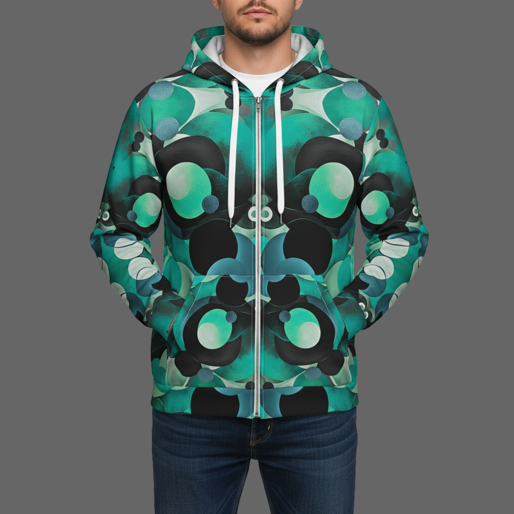 Retro butterfly Unisex zip hoodie