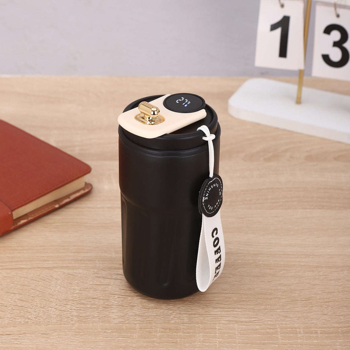 Smart Digital Thermal Bottle Portable Coffee Mug Stainless Steel Water Bottle In-Car Insulated Cup Keep Cold Vacuum Flasks 450ml - The Snarky Pirate