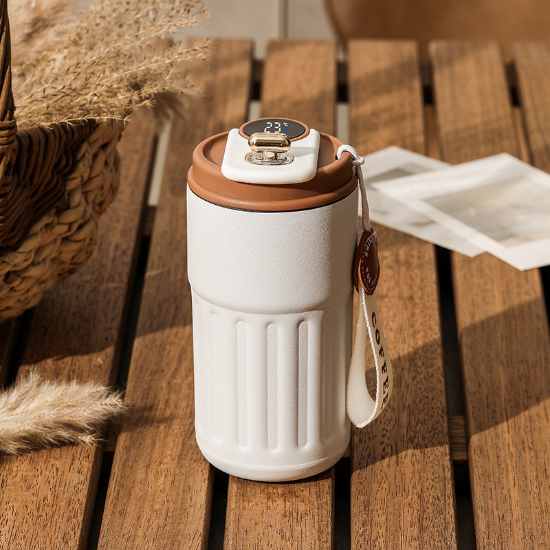 Smart Digital Thermal Bottle Portable Coffee Mug Stainless Steel Water Bottle In-Car Insulated Cup Keep Cold Vacuum Flasks 450ml - The Snarky Pirate