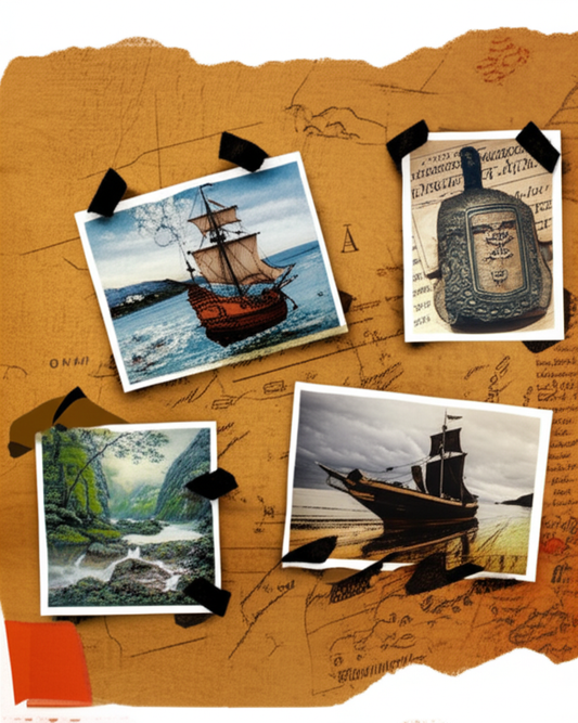 Map showing lost treasure locations in Eastern Canada including Oak Island Money Pit