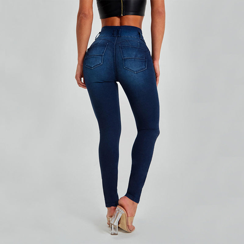 High Waist Tight Stretch Shaping And Hip Lifting Pants Jeans - The Snarky Pirate