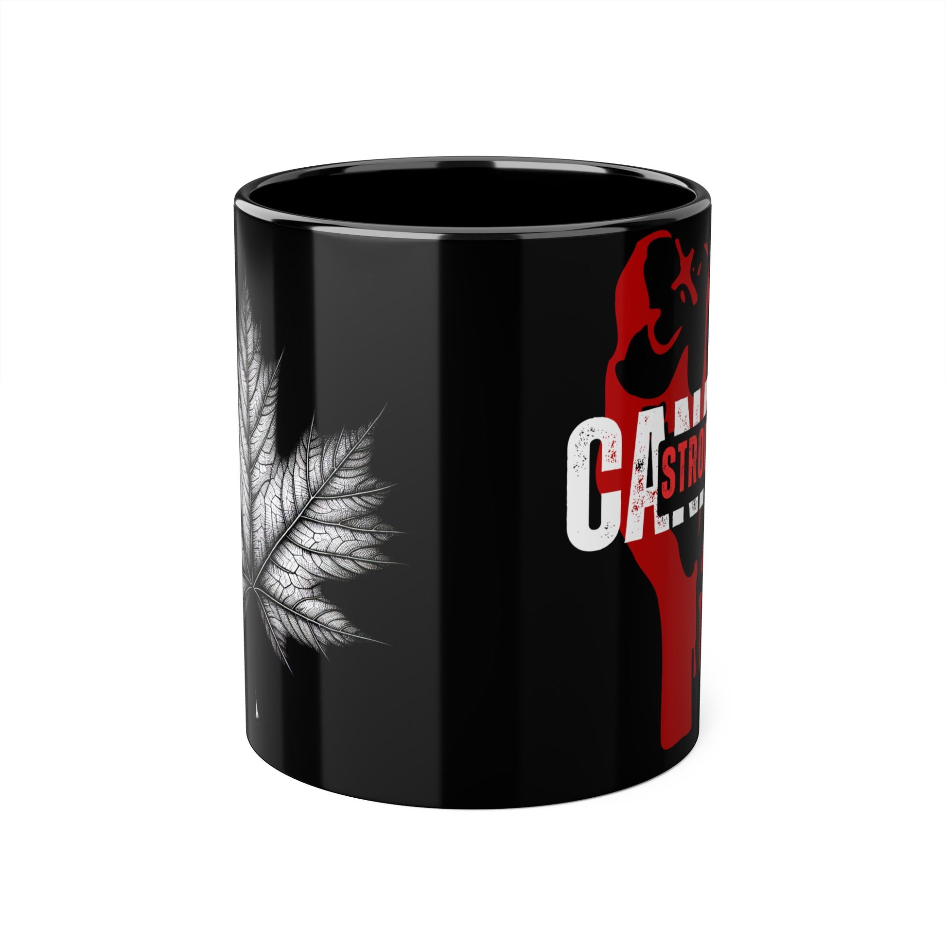 Side view of Canada Strong mug