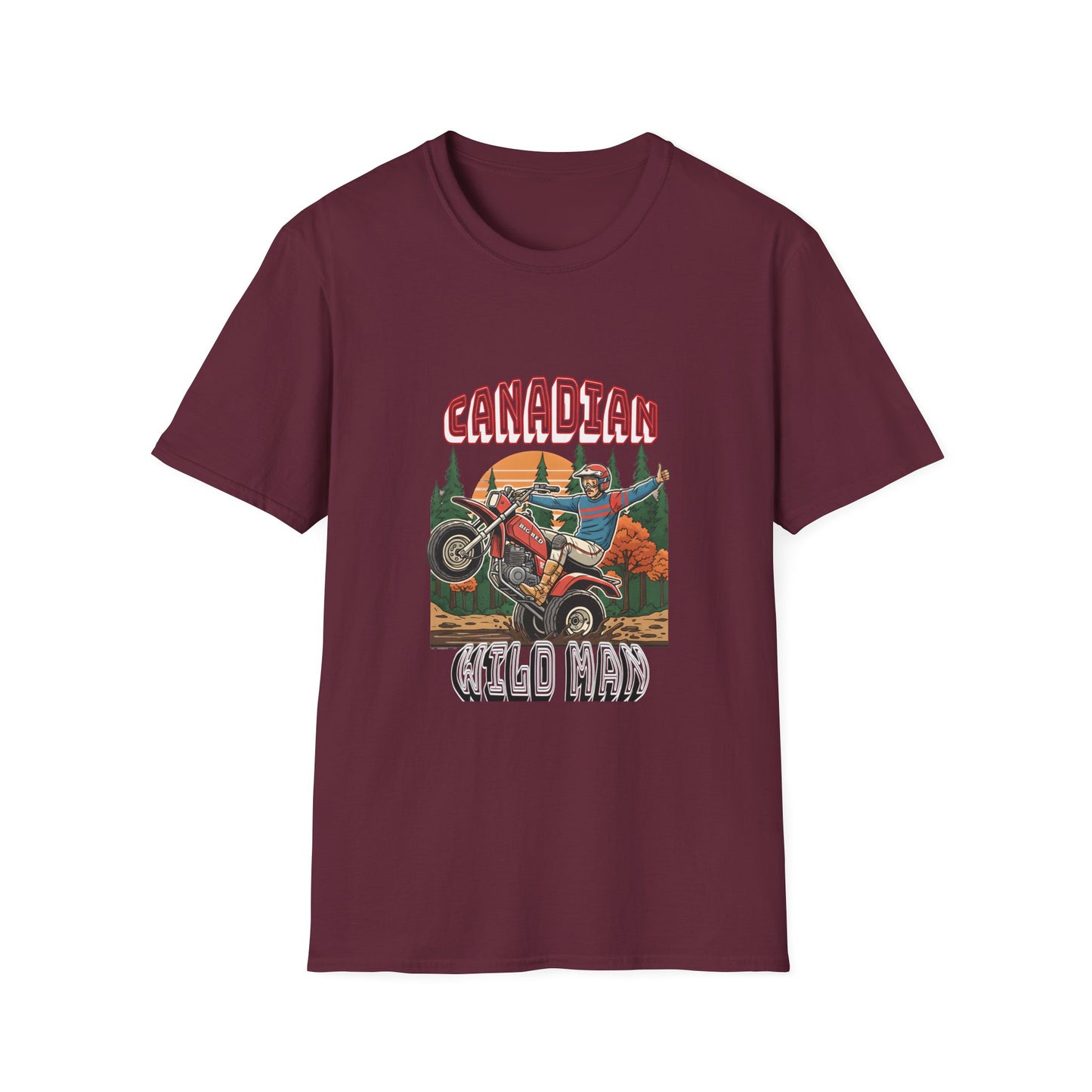 Canadian Wild Man Big Red Three Wheeler T‑Shirt — Vintage Riders Graphic Tee